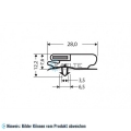 Eindrückprofil PVC grau L ＝ 2,55 m mit Magnet M66