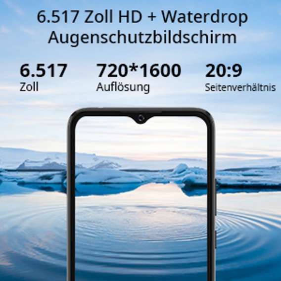 Blackview A70(E) Android 11 Smartphone ohne Vertrag(2021)，Smartphone，32G，6.51 Zoll HD mit 5380mAh Batterie，13MP+5MP Kamera, Fing