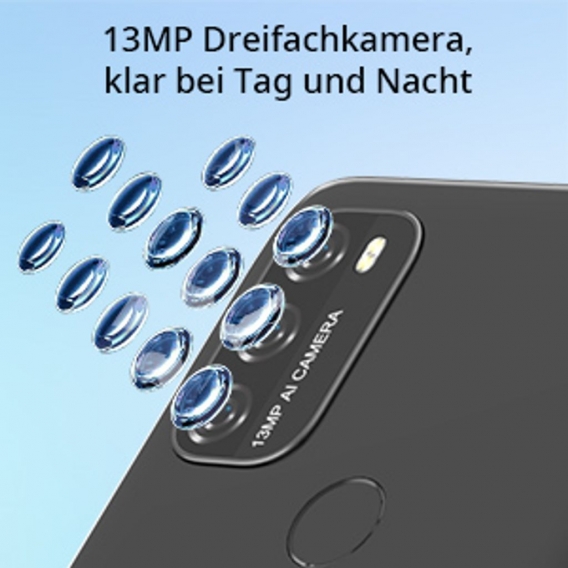 Blackview A70(E) Android 11 Smartphone ohne Vertrag(2021)，Smartphone，32G，6.51 Zoll HD mit 5380mAh Batterie，13MP+5MP Kamera, Fing