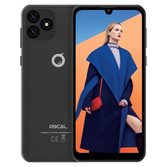 Blackview  OSCAL Smartphone ohne Vertrag Fashion New OSCAL C20 (2021), Android 11 Go Handy 6.1 Zoll Wassertropfen-Display 32GB R