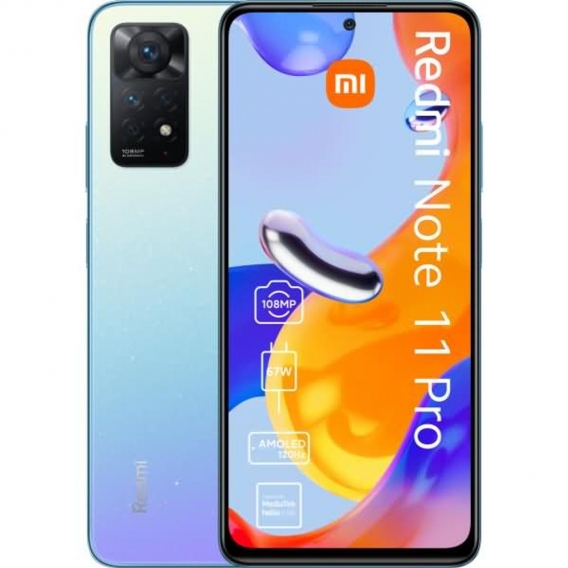 Xiaomi Redmi Note 11 Pro 6GB 64GB Handy 108Mpx 6,67" 120Hz NFC Dual SIM Smartphone Star Blue