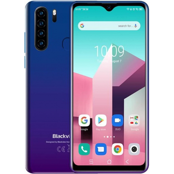 Blackview A80 Plus Handys 4GB/ 64GB NFC 6,49'' HD 4680mAh 4G Android 10 Dual SIM Smartphone(Blau)