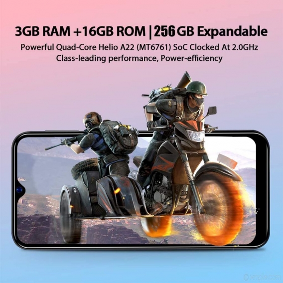 Blackview A60 Pro Smartphone ohne Vertrag 4G - 6,1 Zoll 3GB + 16GB, 256GB erweiterbar 4080mAh Akku, 8MP+5MP Kamera Dual SIM Hand