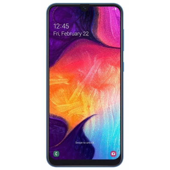 Samsung Galaxy A50 16,3cm (6,4 Zoll) SM-A505F, 4GB RAM, 128GB Speicher, Farbe: Blau