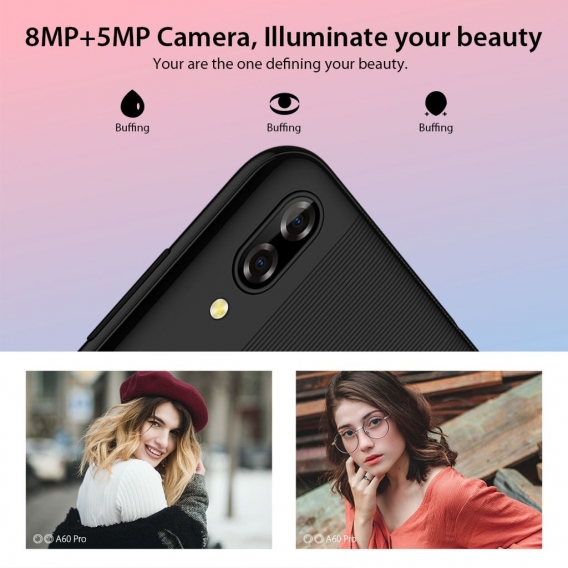 Blackview A60 Pro 4G Smartphone ohne Vertrag 6,1 Zoll Android 9.0 3GB RAM + 16GB ROM, 256GB erweiterbar 4080mAh Akku 8MP+5MP Dua