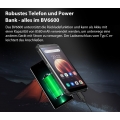 Blackview BV6600 IP68 Wasserdicht 8580mAh Robuste Smartphone Octa Core 4GB + 64GB 5.7"FHD Handy 16MP Kamera NFC Android 10, Schw