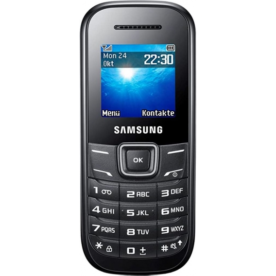 Samsung E1200 Handy (3,9 cm (1,52 Zoll) Display, Dual-Band, Worterkennung) black