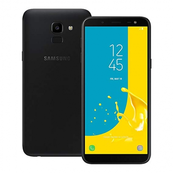 Samsung Galaxy J6 Smartphone (5,6 Zoll), 32GB, Android 8.0, 13MP, LTE, Dual SIM, Farbe: Schwarz