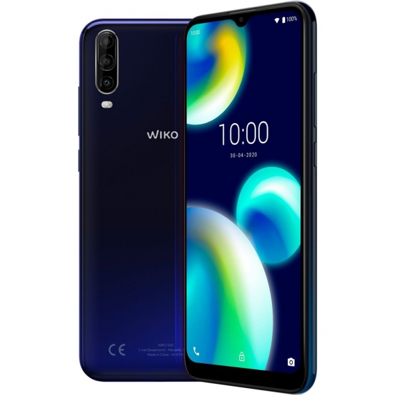 Wiko View 4 Lite Smartphone 16,6cm (6,52 Zoll), 2GB RAM, 32GB Speicher, Farbe: Blau