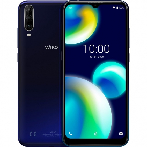 Wiko View 4 Lite Smartphone 16,6cm (6,52 Zoll), 2GB RAM, 32GB Speicher, Farbe: Blau