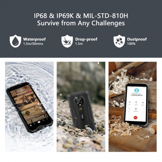 OSCAL S60 Pro Outdoor Smartphone Ohne Vertrag e 4G Rugged Handy Android 11 4G Dual SIM 5.7 Zoll HD+ Display 4GB RAM 32GB ROM 13M