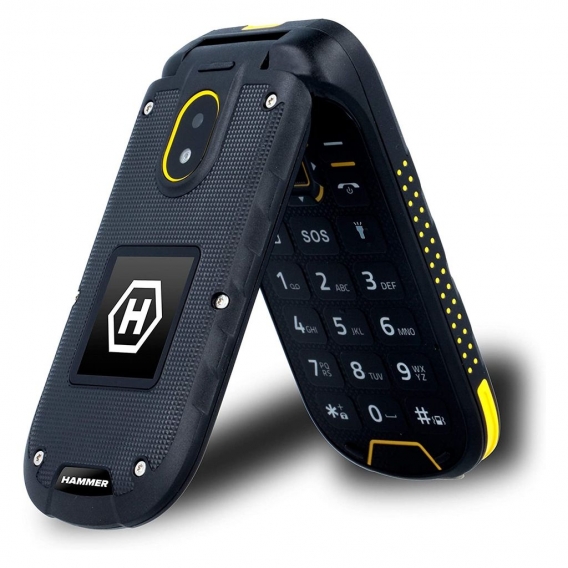 HAMMER Bow+ Outdoor-Telefon DualSIM IP68 Klapp-Handy simlock-frei mit Ladestation