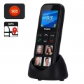 Fysic FM-50 - Benutzerfreundliches Handy für Senioren mit Fototasten und Notruftaste, schwarz