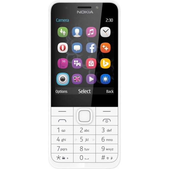 Nokia 230 DS 2.8" 92g Silber - Weiß - Mobiltelefon - 2 MP