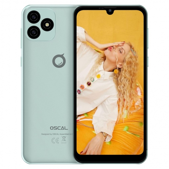 4G Smartphone ohne Vertrag , OSCAL C20 Pro 32GB 6.088" HD+ Dot Drop Display Android 11 Go AI Face Unlock 8MP Kamera mit 128GB er