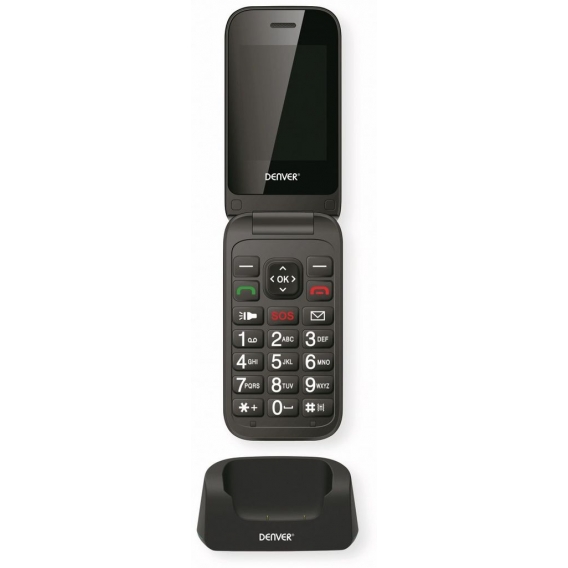 Denver Handy 6,1cm (2,4 Zoll) BAS-24200M, DualSIM, Farbe: Schwarz