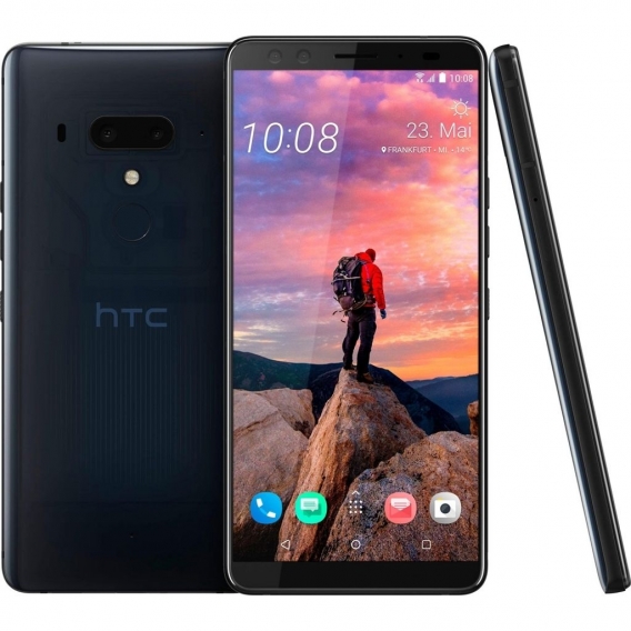 HTC U12+ 64GB Hybrid-SIM Translucent Blue [15,24cm (6") LCD Display, Android 8.0, 12+16MP Dualkamera]