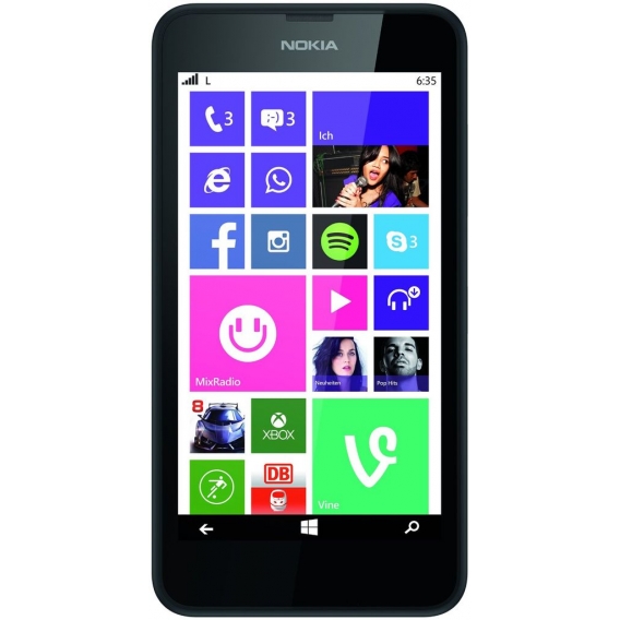 Nokia Lumia 635 Smartphone in Schwarz - Mikro SIM - 4,5 Zoll Touchscreen - 5 Megapixel Kamera - Win 8； 80400