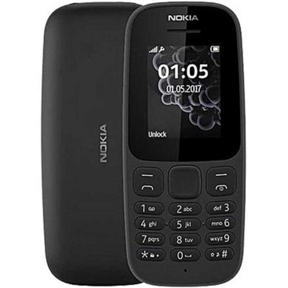 Nokia 105 (2019) TA-1174 Schwarz, 1.77", TFT, 120 x 160 Pixel, 4 MB, 4 MB, Dual SIM, USB-Version microUSB