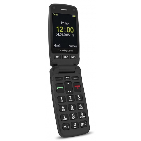 Doro Primo 406 2.4" 115g Schwarz - Silber - Mobiltelefon - 0,3 MP