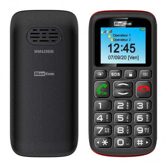 Maxcom MM428 - Balken - Dual-SIM - 4,57 cm (1.8 Zoll) - Bluetooth - 800 mAh - Schwarz - Rot Maxcom