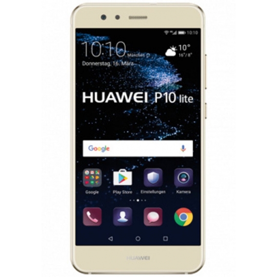 Telekom Huawei P10 lite, 13,2 cm (5.2 Zoll), 4 GB, 32 GB, 12 MP, Android 7.0, Gold, Platin