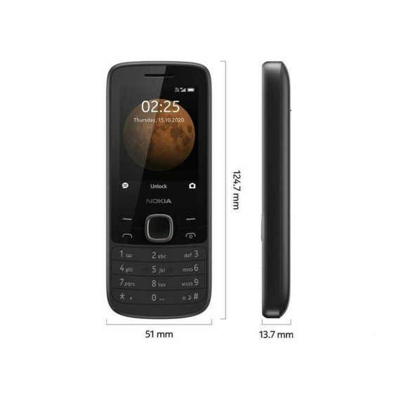 Nokia 225 4G Dual-SIM Mobiltelefon 2.4" Display Bluetooth MP3 Radio TA-1316 2020