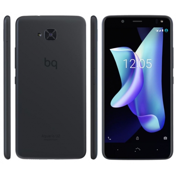 BQ Aquaris U2 16GB 2GB RAM Schwarz [13,2cm (5,2") HD Display, Android 7.1.2, 1.4 GHz Octa-Core, 13MP]