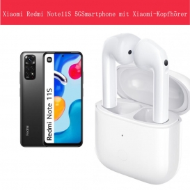 More about Xiaomi Redmi Note 11S 5G  Smartphone 4GB/64GB Handys Schwarz mit Xiaomi-Kopfhörer Redmi Buds 3