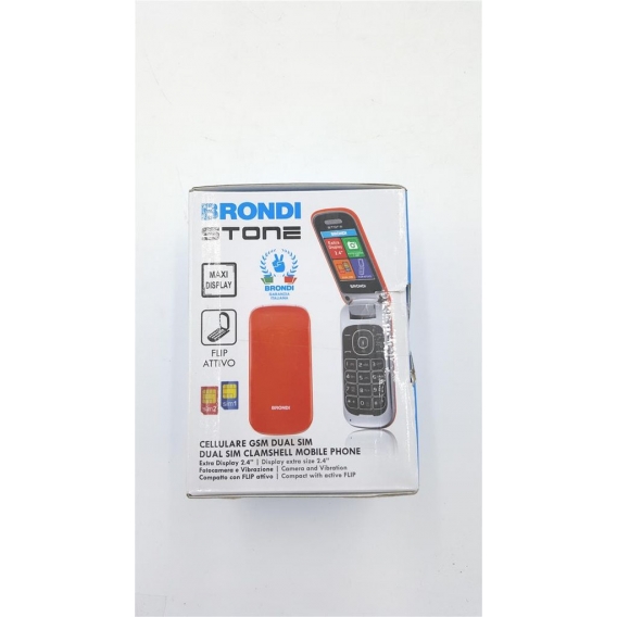 Brondi Stone, Klappgehäuse, Dual-SIM, 6,1 cm (2.4 Zoll), 1,3 MP, 600 mAh, Orange