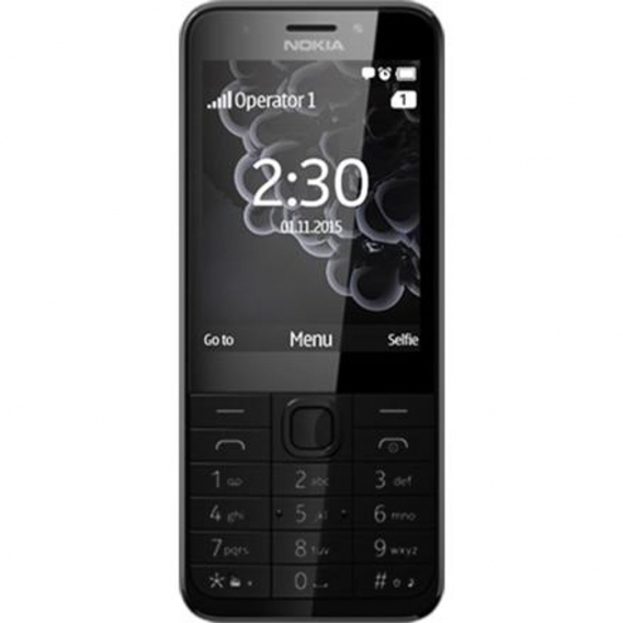 Nokia 230 Dark Silver, 2.8", TFT, 240 x 320 Pixel, 16 MB, Dual SIM, Mini-SIM, Bluetooth, 3.0, USB-Version microUSB 1.1, Eingebau