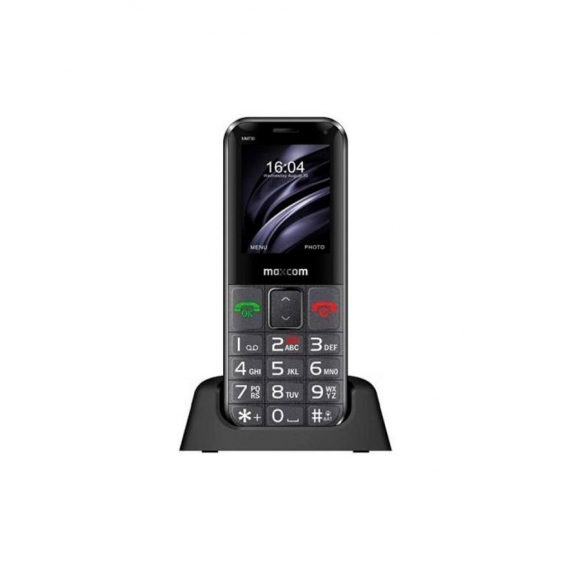 Maxcom MM730BB Handy, Dual Sim Karte unabhängig, mit SOS Taste Typ-C Anschluss schwarz