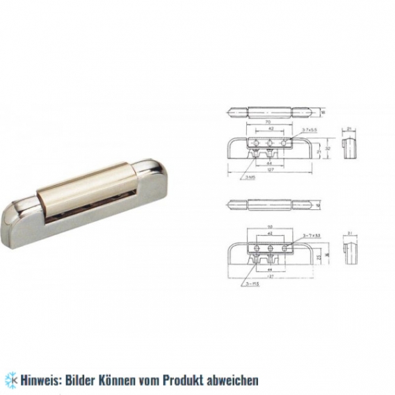 Scharnier für Kühlraumtür, metall, universell