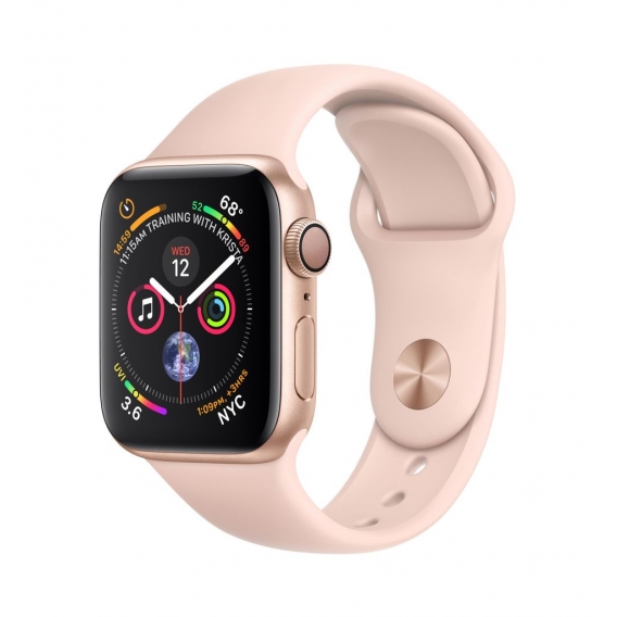 Apple Watch Series 4 Aluminium Gold Pink-Sand, Sport Band, MU682FD/A, 40mm