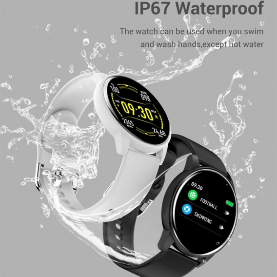 Smartwatches 2021 Smart Watch Herren Damen Smart Watch Für Android IOS Electronics Smart Clock Fitness Tracker Silikonarmband Sm