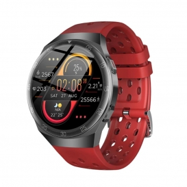 More about TPFNet Smartwatch mit Silikon Armband und Schrittzähler - Smart Watch mit Blutdrucksmesser usw. Modell SW14 - Rot