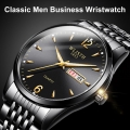 WLISTH S946 Klassisch Stilvolle Herren Quarz-Armbanduhr Multifunktionale Business Casual Uhr mit Leucht-/Doppelkalenderanzeige 3