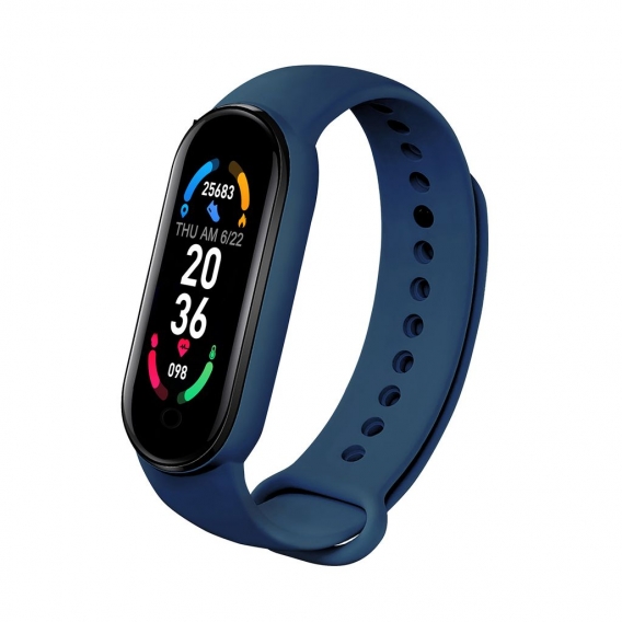 M6 Smart Sports Bracelet Watch 0,96-Zoll-TFT-Bildschirm BT4.0 Fitness Tracker IP67 Wasserdichter Schlaf- / Herzfrequenz- / Blutd