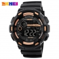SKMEI 1243 Digitale Elektronische Herrenuhr Mode Laessig Outdoor Sports Maennliche Armbanduhr Dual Time Datum Woche Countdown Ch