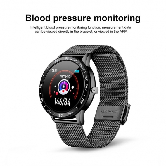 Smartwatches Neue Smart Watch Männer Frauen OLED Farbbildschirm Herzfrequenz Blutdruck Multifunktionsmodus Sport Smartwatch Fitn