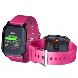 More about Fitnesstracker, Smartwatch mit Körpertemperaturmessung, Silikonarmband – Rosa