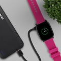 Fitnesstracker, Smartwatch mit Körpertemperaturmessung, Silikonarmband – Rosa