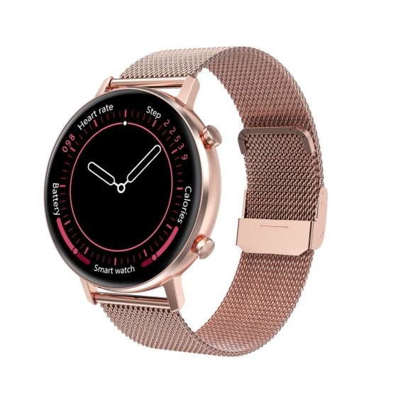 Zodight DT96 Smart Watch 360 * 360 Auflösung Full Touch BT5.0 IP67 Wasserdichte Herzfrequenzüberwachung für Android IOS Gold Sta