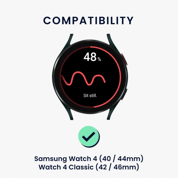 kwmobile 3x Sportarmband kompatibel mit Samsung Watch 4 (40 / 44mm) & Watch 4 Classic (42 / 46mm) - TPU Armband Fitnesstracker