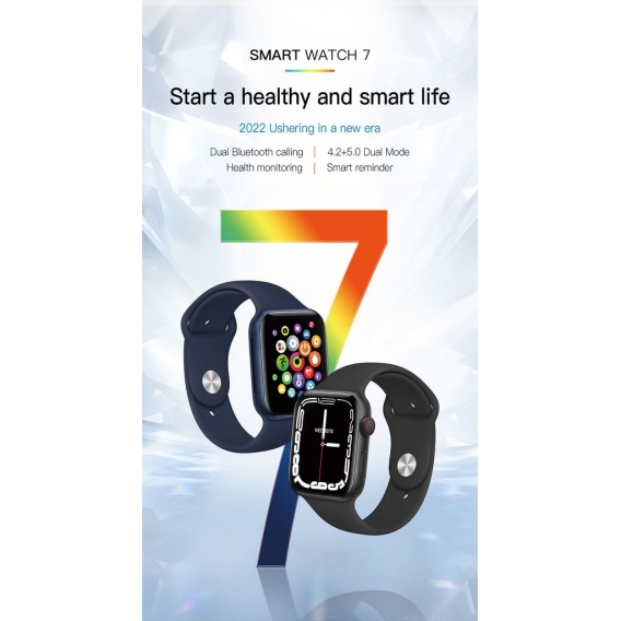 Neue S7 Smart Watch Bluetooth Calling Series 7 Herzfrequenz Blutdruck Blutsauerstoffmonitor Wasserdicht IP67 Mehrere Sportmodi f