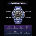 SMAEL 8035 (Dazzle) Multifunktionale Brilliant Herren Sport Casual Uhr 50M Wasserdichte Elektronische Digitale Armbanduhr mit Le