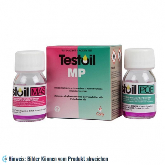 Säuretester Kits: 1 TESTOIL MAS + 1 TESTOIL POE Testoil-MP, 2 Flaschen 30 ml