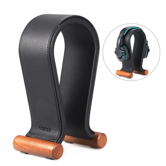 Samdi Leder-Kopfhoererstaender Universal Gaming Headset Holder Headphone Support