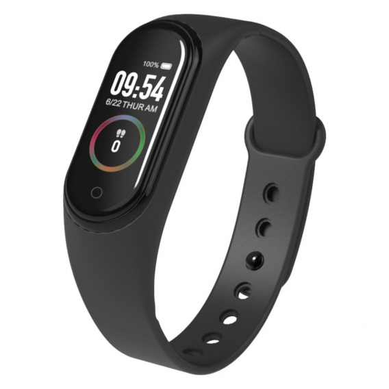 M4 WK Schlaf Pulsmessung Schrittzähler Bluetooth Sport Smart Bracelet Schwarz @ESSEN