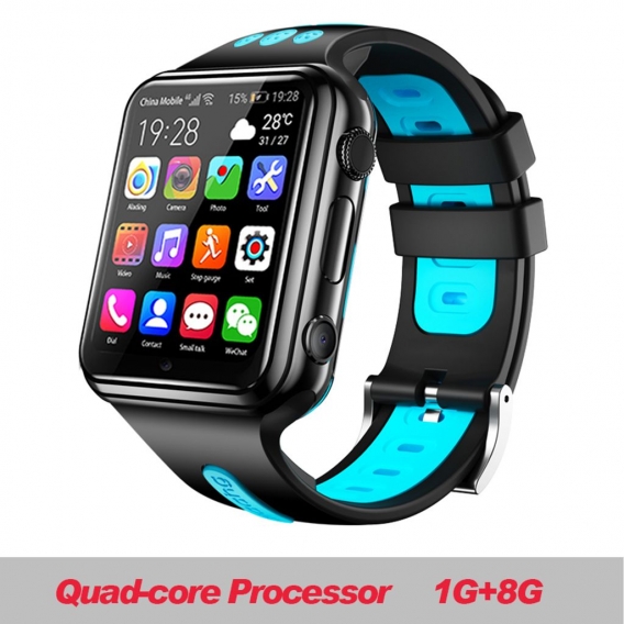 696 H1/W5 4G LTE Fitness Tracker Kinder/Kinder/Schš¹ler Smartwatch Blu